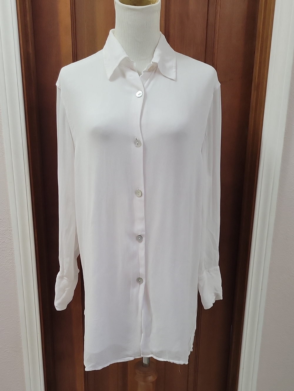 Wilfred Classic White Button-Front Women’s Blouse